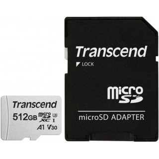 Transcend 512GB MicroSD 300S Class 10 UHS-I U3+SD adapter Transcend 512GB MicroSD 300S Class 10 UHS-I U3+SD adapter
